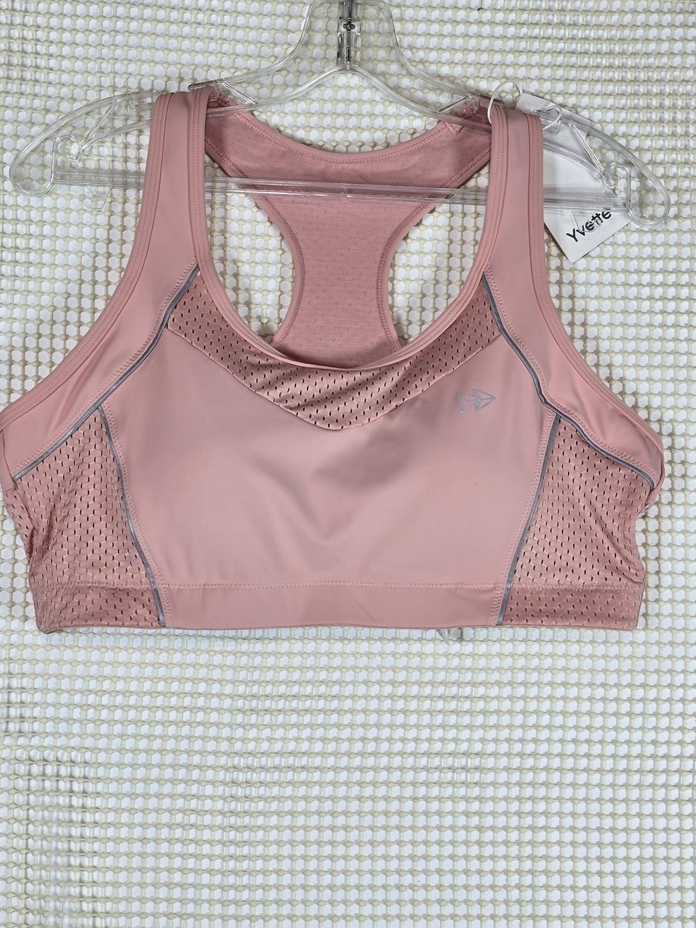Yvette Peach Pink Racerback Sports Bra Size 2XL